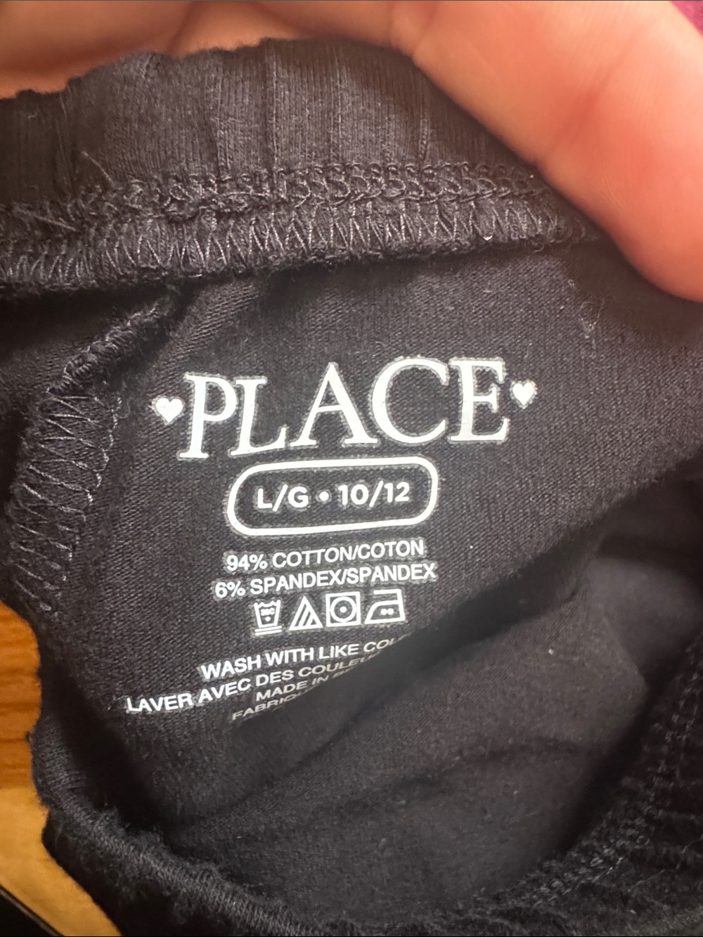 Kids Stretch Leggings 4-Pack in Black, Pink and Blue - Picture 7 of 7